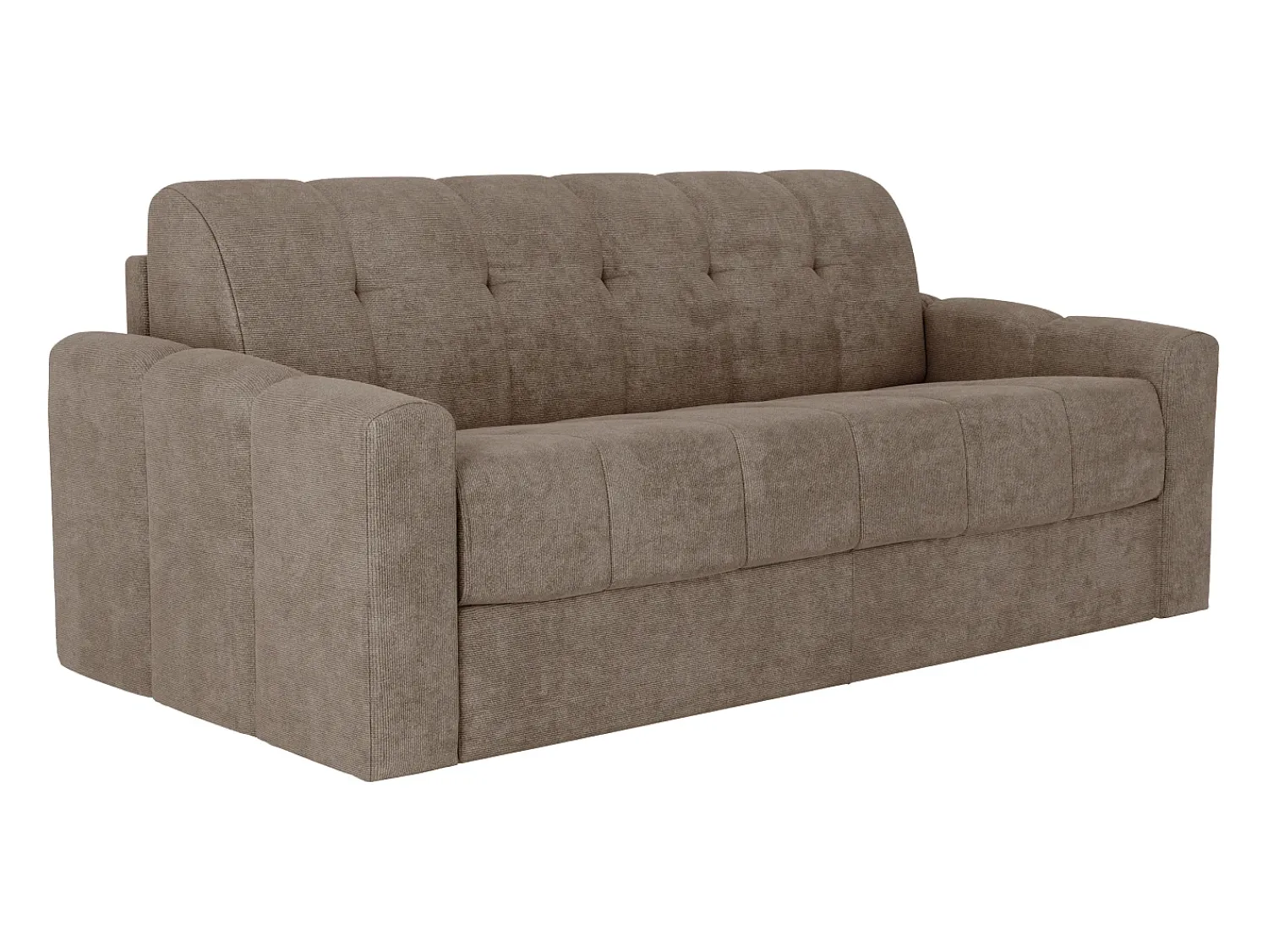 Vente-unique Sofá 3 lugares convertível abertura rápida em tecido texturizado 140 cm Colchão 22 cm DARIELO^ Sofá