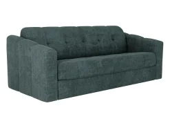 Hot Vente-unique Sofá 4 lugares convertível abertura rápida tecido texturizado azul pato 160 cm Colchão 14 cm DARIELO Azul esverdeado