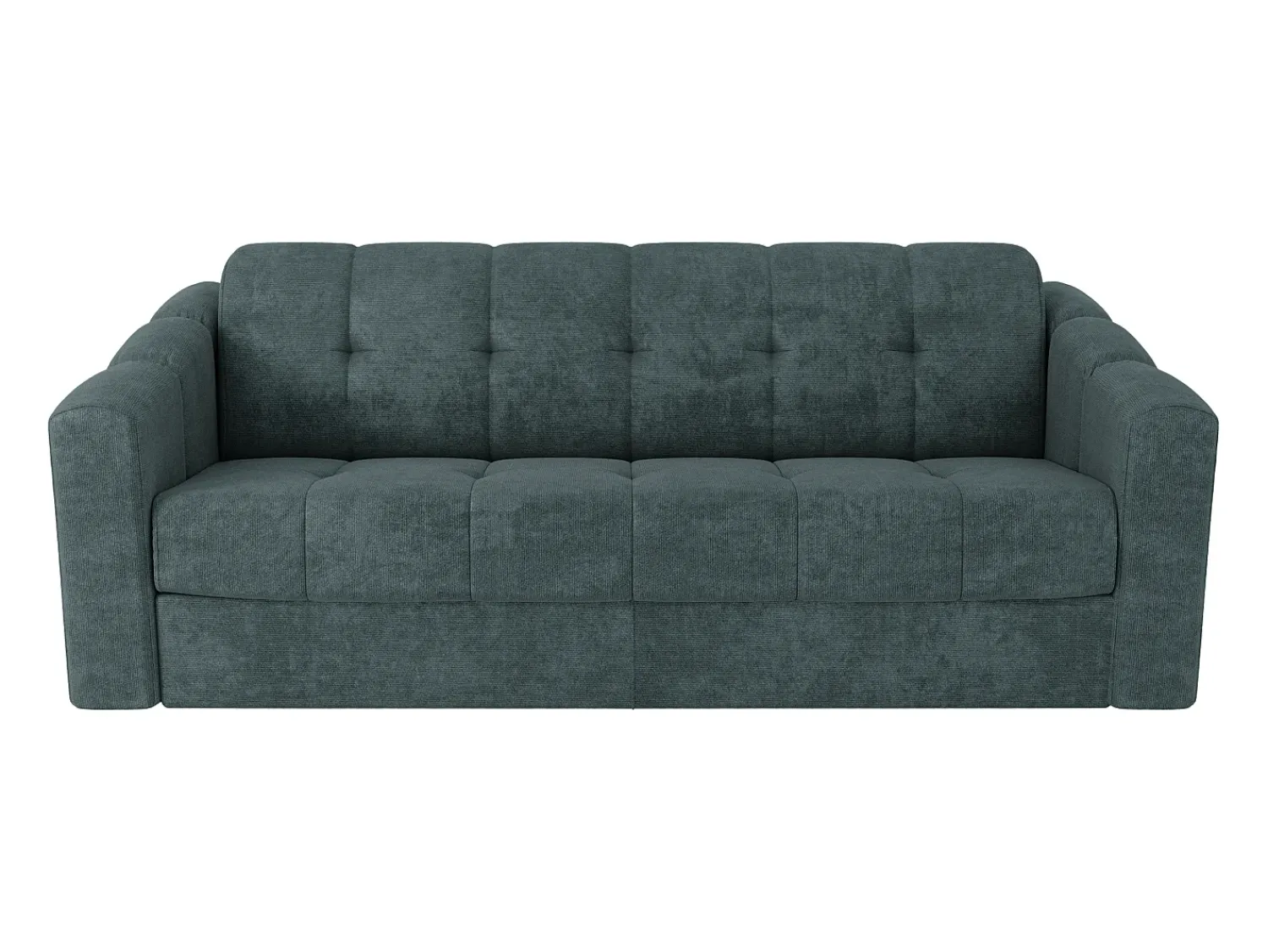 Hot Vente-unique Sofá 4 lugares convertível abertura rápida tecido texturizado azul pato 160 cm Colchão 14 cm DARIELO Azul esverdeado