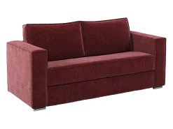 Vente-unique Sofá 3 lugares convertível abertura rápida tecido chenille área de dormir 140cm - 22cm LORETO^ Sofá
