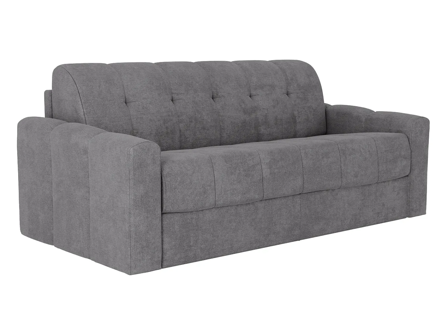 Vente-unique Sofá 3 lugares convertível abertura rápida tecido ripas largas 140 cm Colchão 22 cm DARIELO^ Sofá