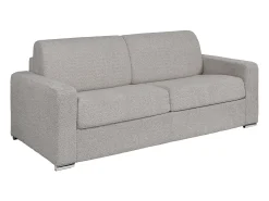 Best Vente-unique Sofá 4 lugares convertível abertura rápida bouclé cinza-claro 160cm e colchão 22cm CALITO Cinzento claro