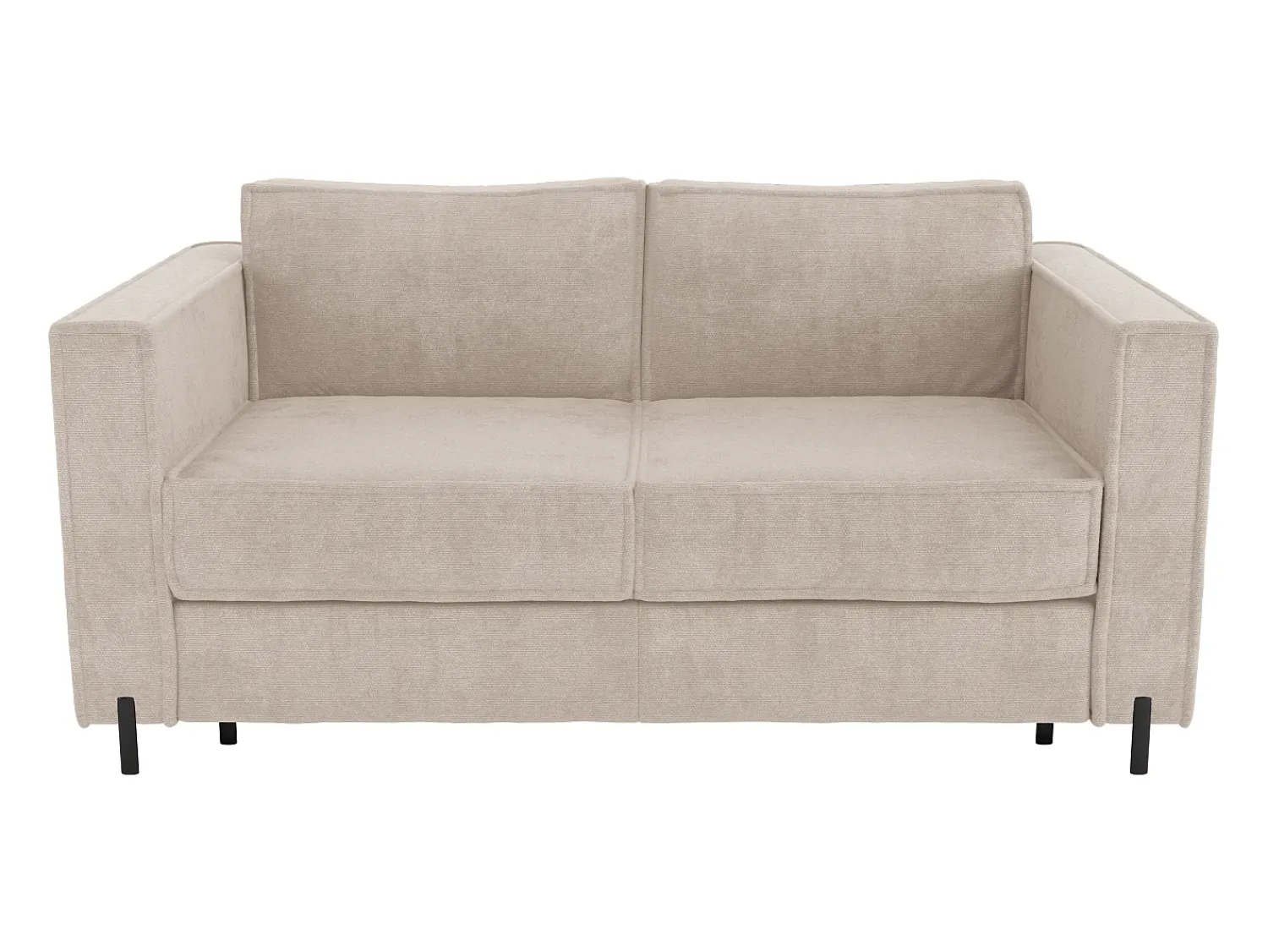 Sofá*Vente-unique Sofá 4 lugares convertível abertura rápida tecido texturizado , colchão 20 cm ELORYA Bege