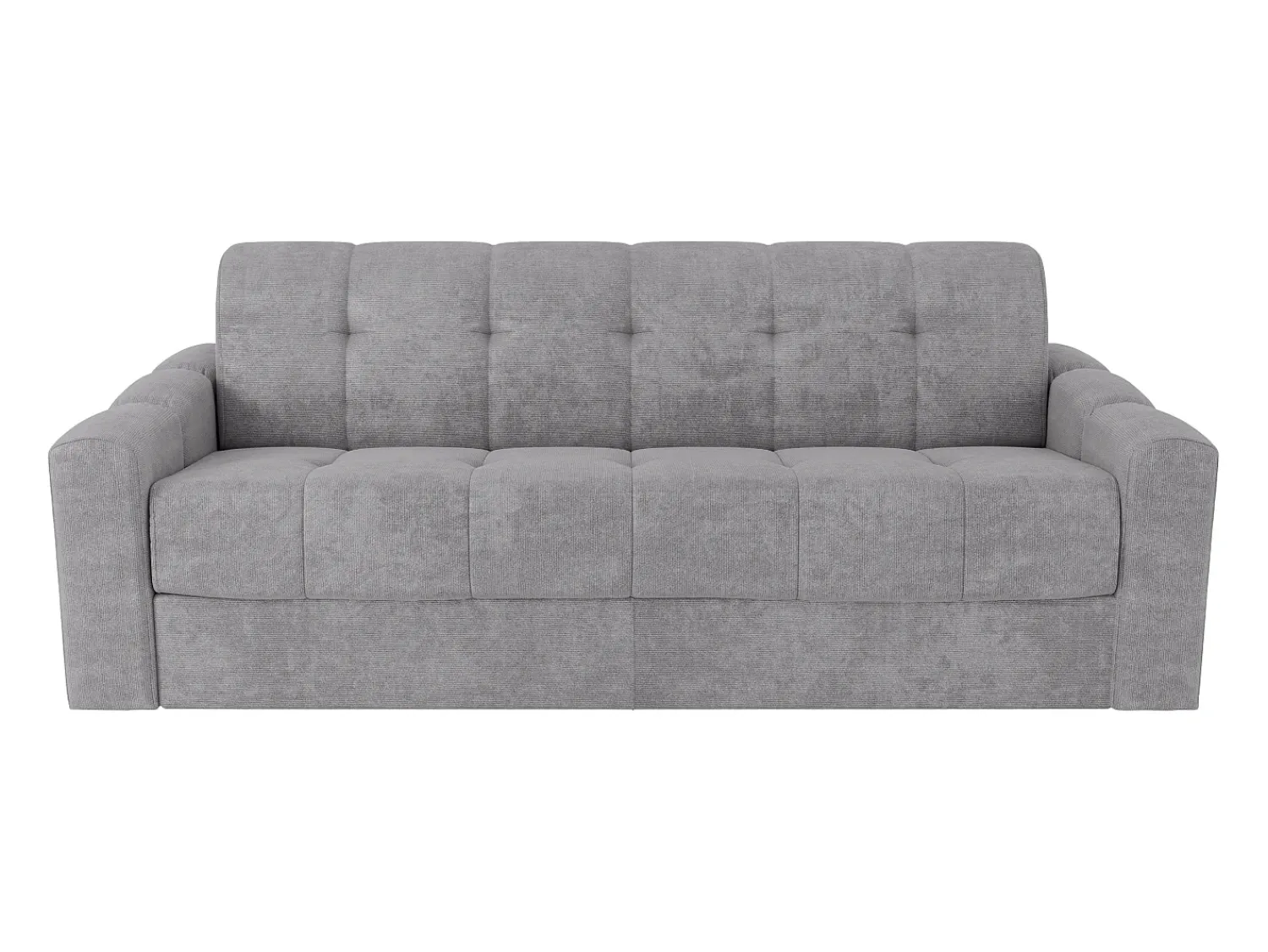 Sofá|Vente-unique Sofá 3 lugares convertível abertura rápida tecido texturizado 140 cm Colchão 22 cm DARIELO Cinzento claro