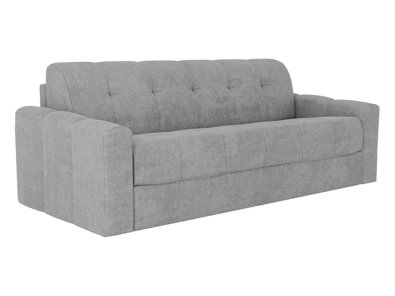 Sofá|Vente-unique Sofá 3 lugares convertível abertura rápida tecido texturizado 140 cm Colchão 22 cm DARIELO Cinzento claro