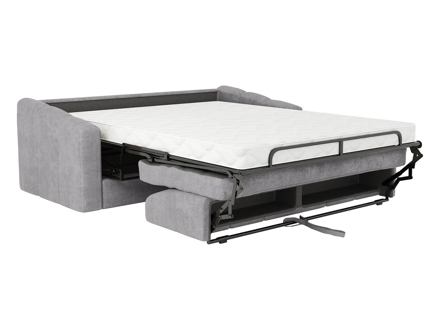 Vente-unique Sofá 3 lugares convertível abertura rápida tecido ripas largas 140 cm - 14 cm DARIELO^ Sofá