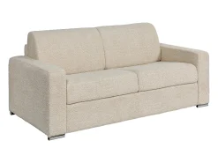 Vente-unique Sofá 3 lugares convertível abertura rápida tecido bouclé 140 cm e 22 cm CALITO^ Sofá