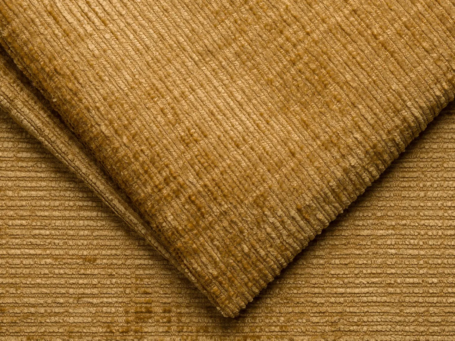 Sofá*Vente-unique Sofá 4 lugares convertível abert. rápida tecido chenille bege 160cm colchão 14cm LORETO Amarelo mostarda
