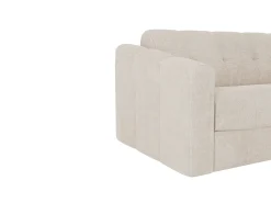 Sofá*Vente-unique Sofá 4 lugares convertível abertura rápida tecido texturizado colchão 22 cm DARIELO Bege