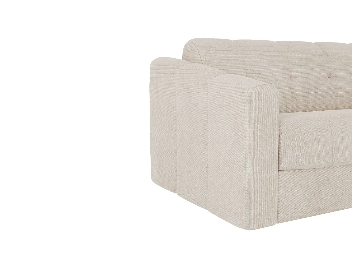 Sofá*Vente-unique Sofá 4 lugares convertível abertura rápida tecido texturizado colchão 22 cm DARIELO Bege