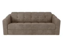 Vente-unique Sofá 4 lugares convertível abertura rápida tecido ripas largas 160 cm Colchão 14 cm DARIELO^ Sofá