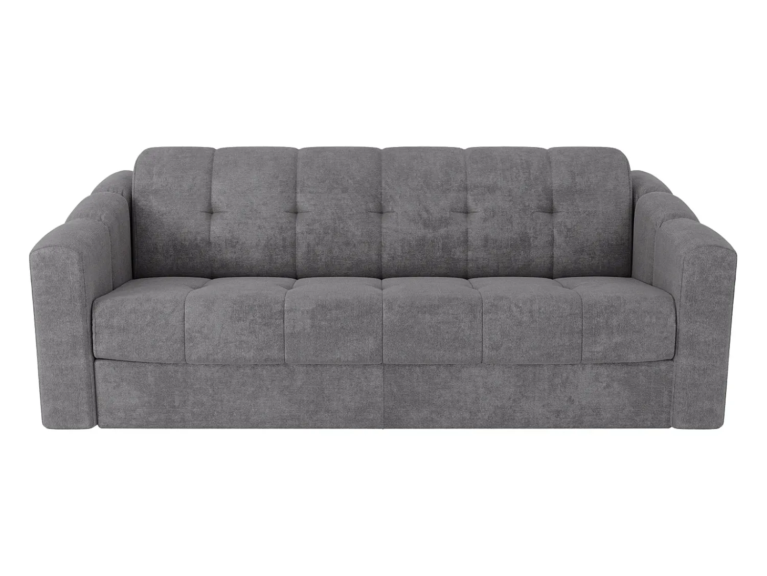 Outlet Vente-unique Sofá 4 lugares convertível abertura rápida tecido ripas largas 160 cm Colchão 18 cm DARIELO Cinzento