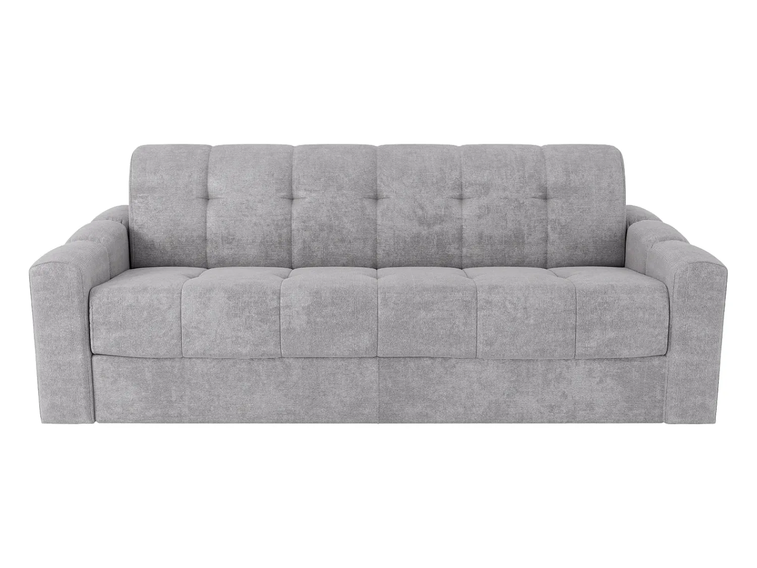 Sofá*Vente-unique Sofá 4 lugares convertível abertura rápida tecido texturizado 160 cm Colchão 22 cm DARIELO Cinzento claro