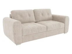 Sofá*Vente-unique Sofá 4 lugares convertível abertura rápida tecido , cama 160 cm e colchão 14 cm BOLIPO Bege