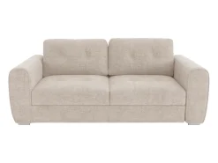 Sofá*Vente-unique Sofá 4 lugares convertível abertura rápida tecido , cama 160 cm e colchão 14 cm BOLIPO Bege