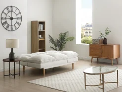 Sofá*Vente-unique Sofá 3 lugares convertível clique-claque em tecido PALOBU Bege