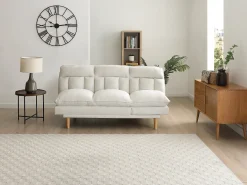 Sofá*Vente-unique Sofá 3 lugares convertível clique-claque em tecido PALOBU Bege