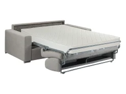 Discount Vente-unique Sofá 4 lugares convertível de abertura rápida em tecido cinza - Colchão de 16 cm - CALITO Cinzento