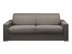 Vente-unique Sofá 4 lugares convertível de abertura rápida em tecido antracite - Colchão de 18 cm - CALITO^ Sofá
