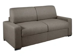 Vente-unique Sofá 3 lugares convertível de abertura rápida em tecido antracite + colchão 22 cm - CALITO^ Sofá
