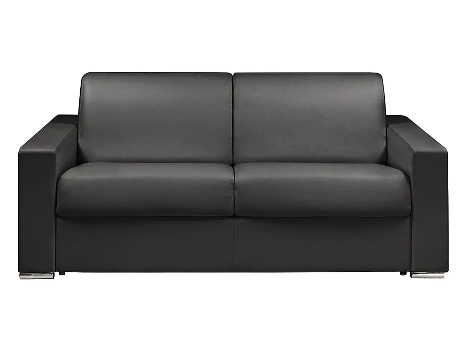 Vente-unique Sofá 3 lugares convertível de abertura rápida em pele sintética com colchão de 16 cm - CALITO^ Sofá