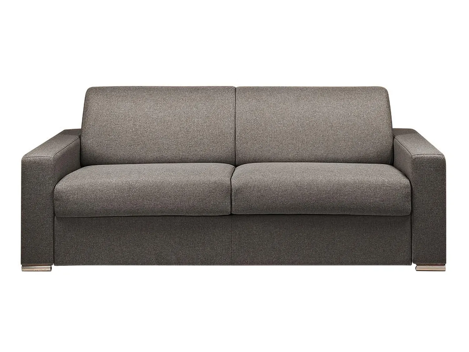 Clearance Vente-unique Sofá 4 lugares convertível de abertura rápida em tecido antracite - Colchão de 16 cm - CALITO Cinza antracite