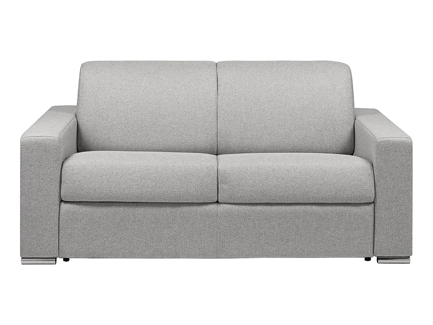 Sofá|Vente-unique Sofá 2 lugares convertível de abertura rápida em tecido cinza - Colchão de 16 cm - CALITO Cinzento