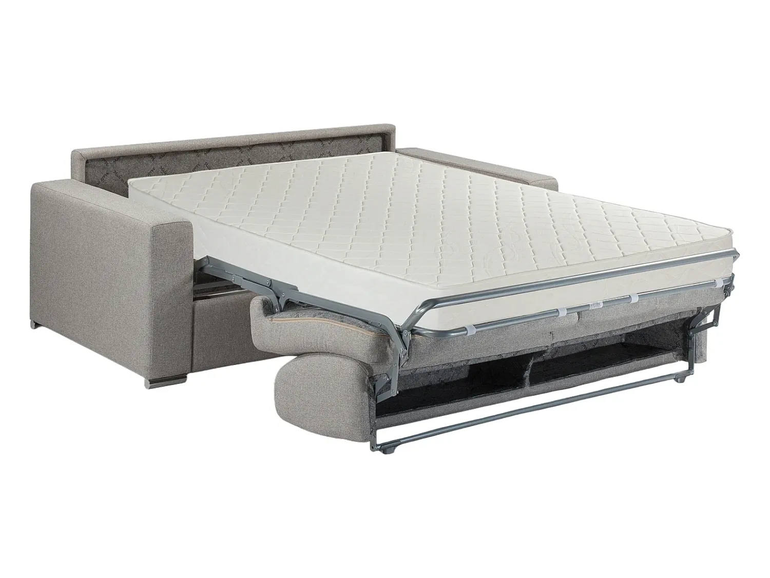 Sofá|Vente-unique Sofá 2 lugares convertível de abertura rápida em tecido cinza - Colchão de 16 cm - CALITO Cinzento