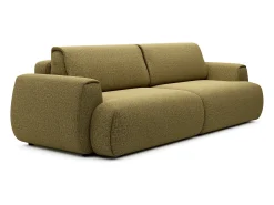 Sofá|Vente-unique Sofá 4 lugares convertível deslizante em tecido chenille oliva MONELIA Verde