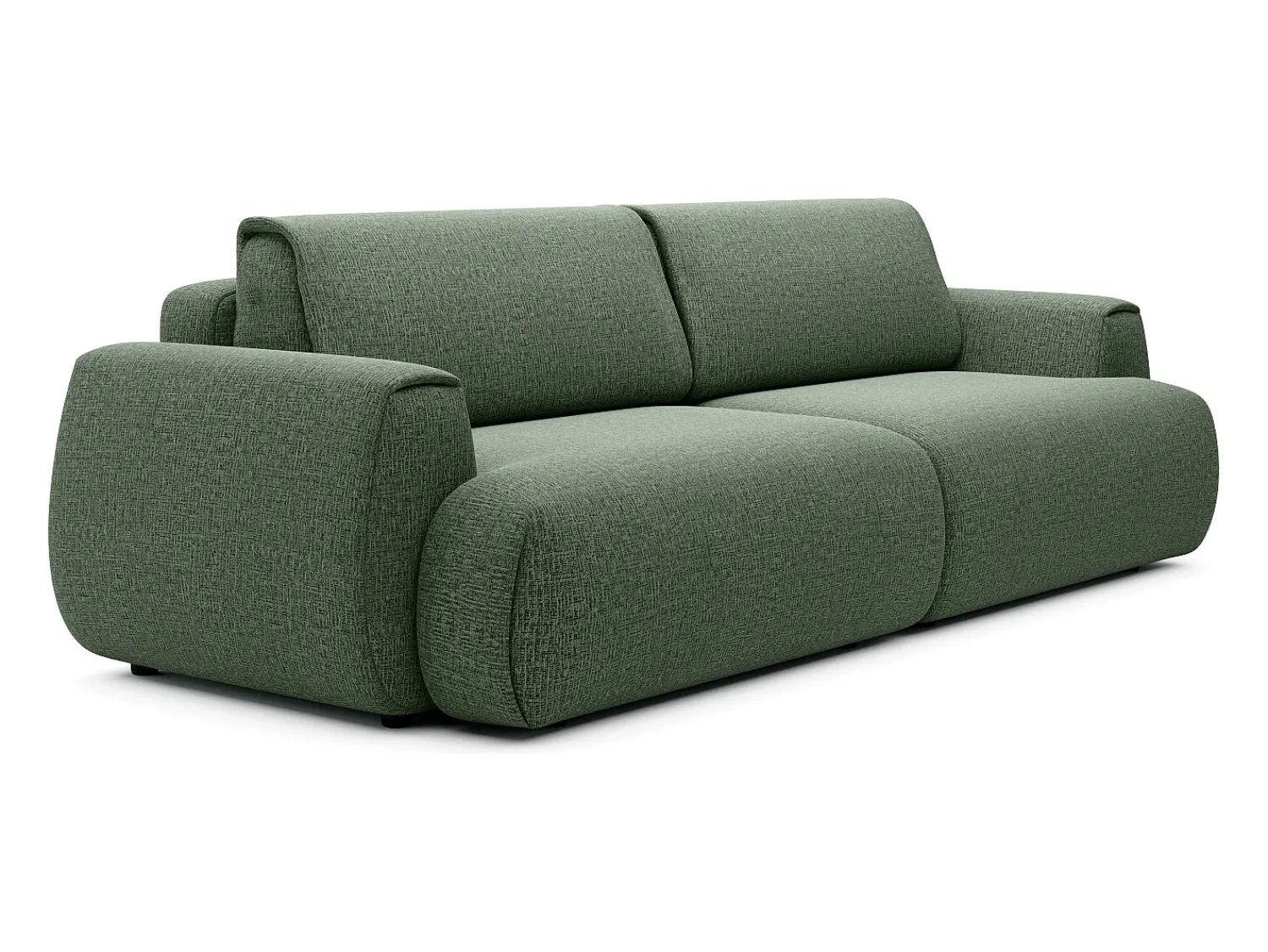 Vente-unique Sofá 4 lugares convertível deslizante em tecido chenille verde pinheiro MONELIA^ Sofá