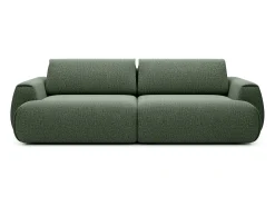 Vente-unique Sofá 4 lugares convertível deslizante em tecido chenille verde pinheiro MONELIA^ Sofá