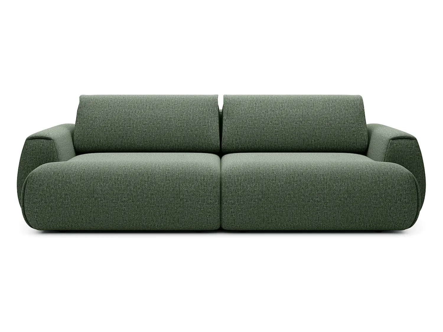 Vente-unique Sofá 4 lugares convertível deslizante em tecido chenille verde pinheiro MONELIA^ Sofá