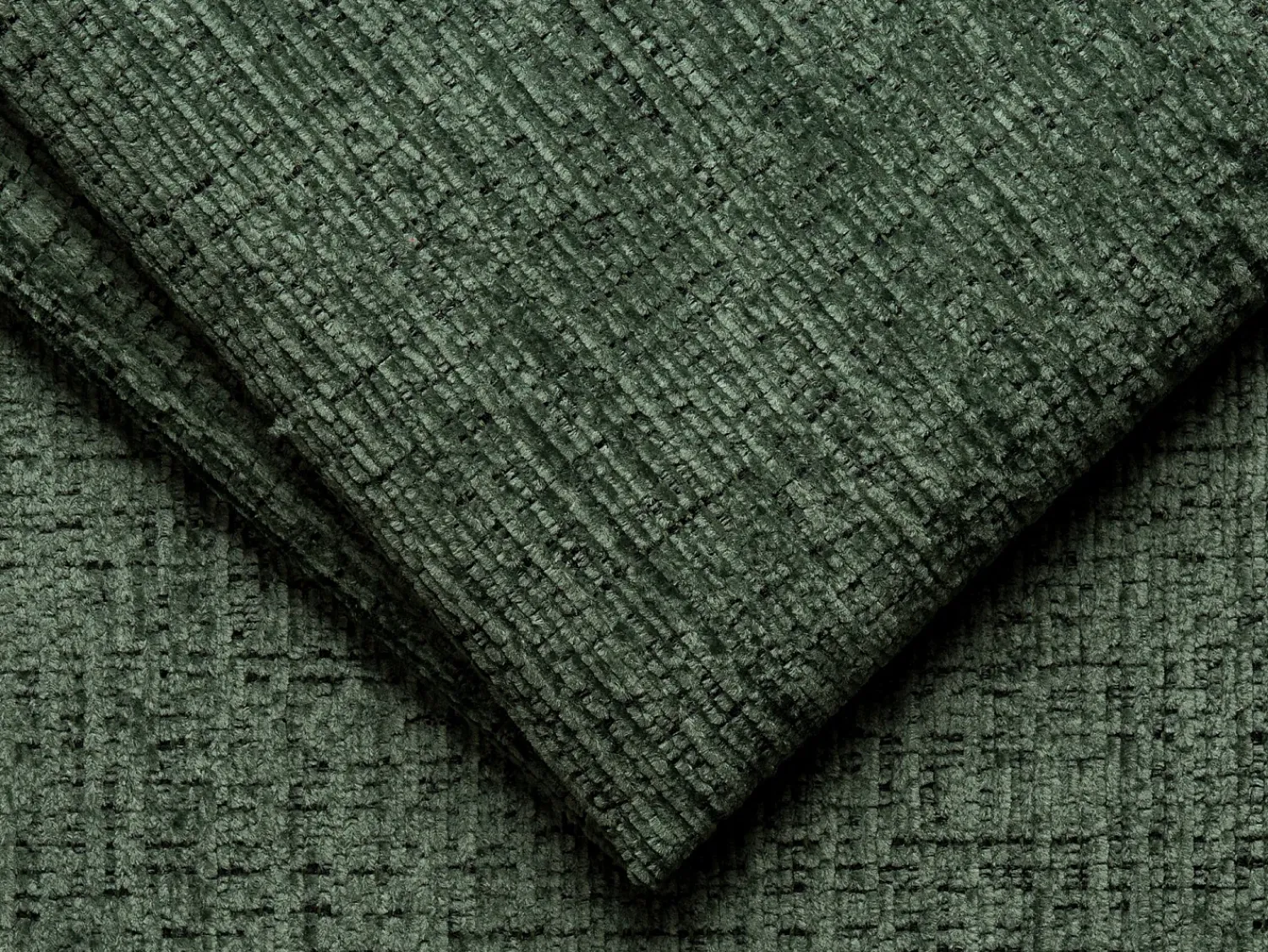 Vente-unique Sofá 4 lugares convertível deslizante em tecido chenille verde pinheiro MONELIA^ Sofá