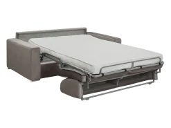 Sofá|Vente-unique Sofá 3 lugares convertível de abertura rápida em veludo - Colchão de 14 cm - CALITO Bege