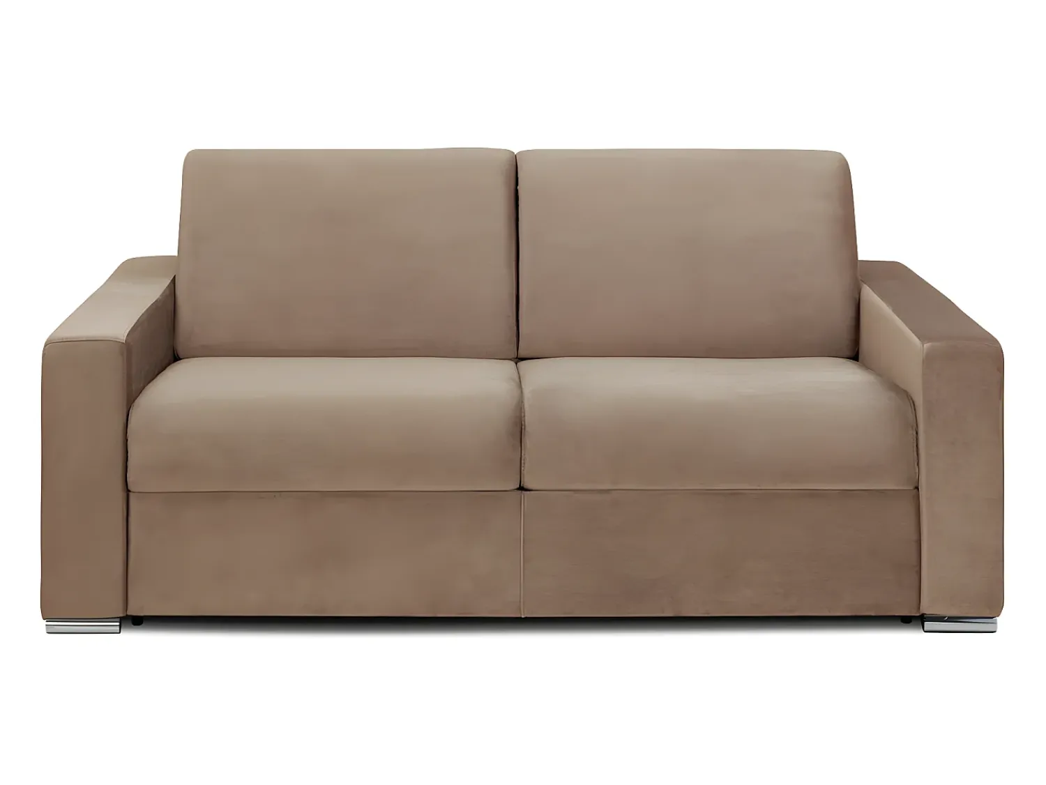 Vente-unique Sofá 3 lugares convertível de abertura rápida em veludo - Colchão de 18 cm - CALITO^ Sofá