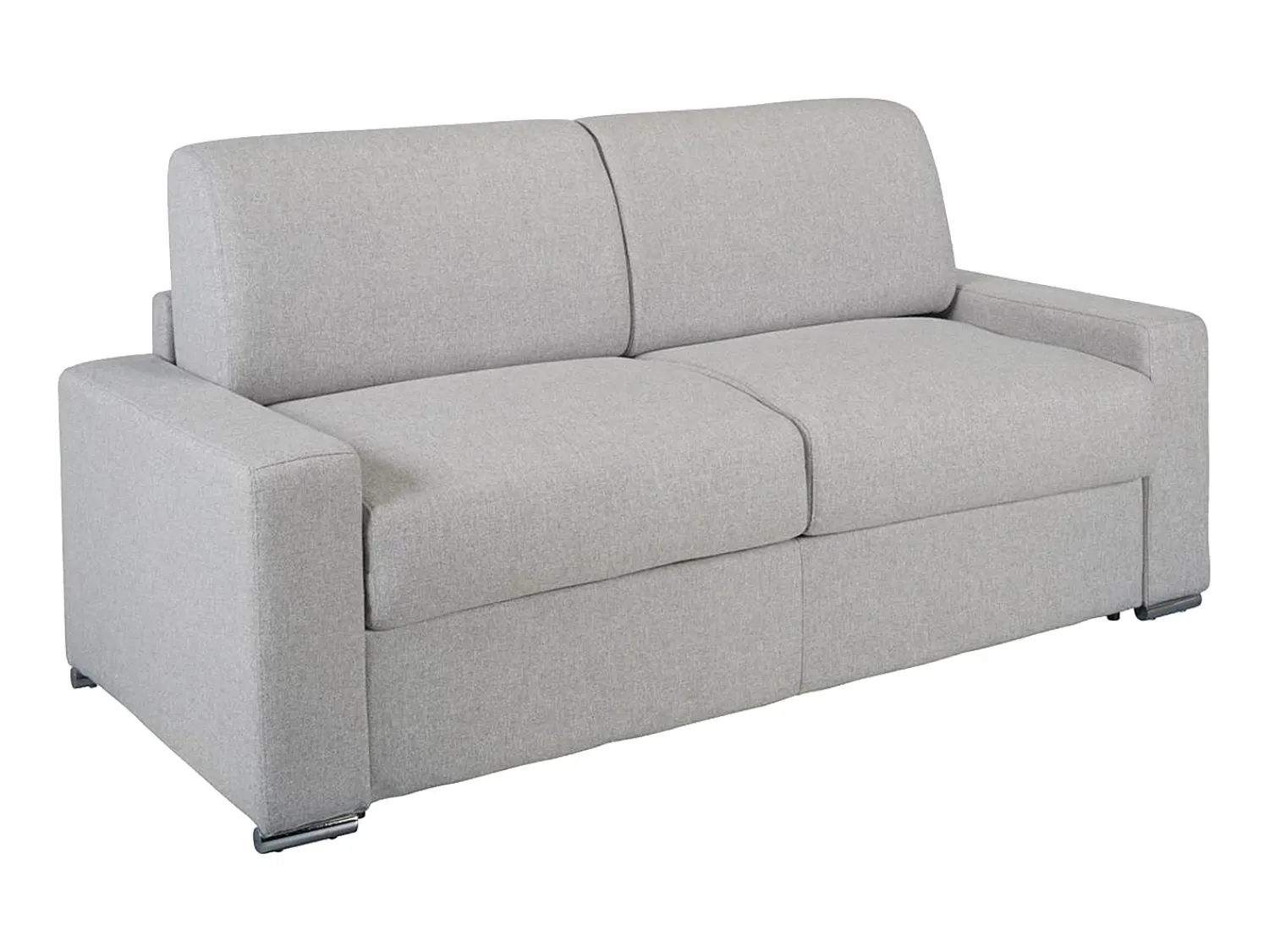 Sofá*Vente-unique Sofá 3 lugares convertível de abertura rápida em tecido cinza - Colchão de 16 cm - CALITO Cinzento
