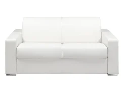 Vente-unique Sofá 2 lugares convertível de abertura rápida em pele sintética com colchão de 18 cm - CALITO^ Sofá
