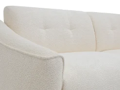 Sofá|Vente-unique Sofá 3 lugares convertível expresso em tecido bouclé - Colchão 13 cm ASUFA Branco