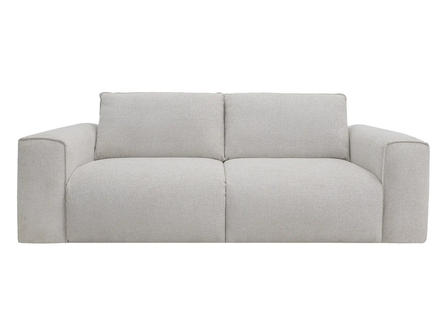 Outlet Vente-unique Sofá 3 lugares convertível expresso em tecido 140 cm colchão 16 cm POGLO Bege