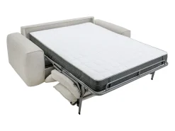 Outlet Vente-unique Sofá 3 lugares convertível expresso em tecido 140 cm colchão 16 cm POGLO Bege