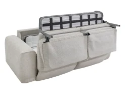 Online Vente-unique Sofá 4 lugares convertível expresso em tecido 160 cm colchão 13 cm POGLO Bege