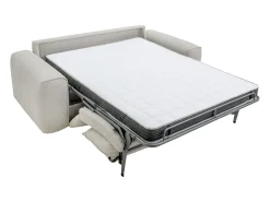 Online Vente-unique Sofá 4 lugares convertível expresso em tecido 160 cm colchão 13 cm POGLO Bege