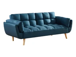 Sofá|Vente-unique Sofá 3 lugares convertível em tecido LOELINE . Made for Design Azul