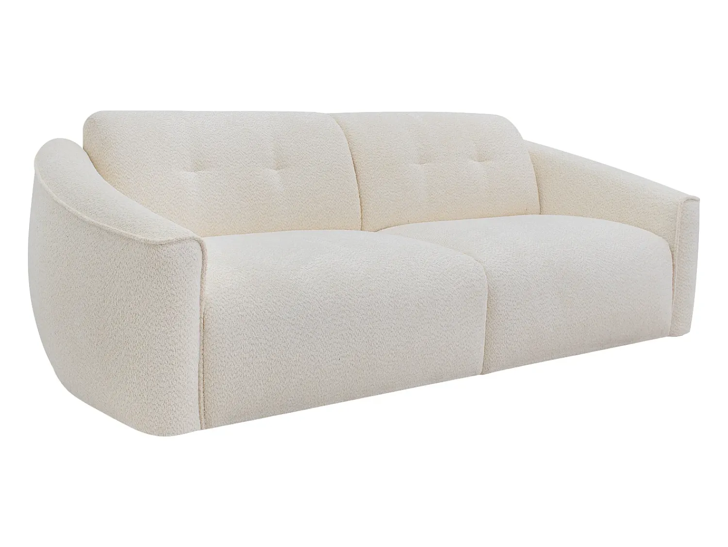 Vente-unique Sofá 3 lugares convertível expresso em tecido bouclé - Colchão de 16 cm ASUFA^ Sofá