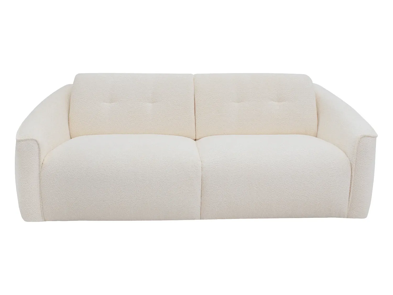 Vente-unique Sofá 3 lugares convertível expresso em tecido bouclé - Colchão de 16 cm ASUFA^ Sofá