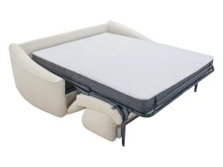 Vente-unique Sofá 3 lugares convertível expresso em tecido bouclé - Colchão de 16 cm ASUFA^ Sofá