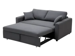 Sofá*Vente-unique Sofá 3 lugares convertível em tecido antracite INIZOR Cinza antracite