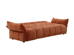 Sofá|Vente-unique Sofá 3 lugares convertível tipo clic-clac em tecido chenille HAKEMO Terracota