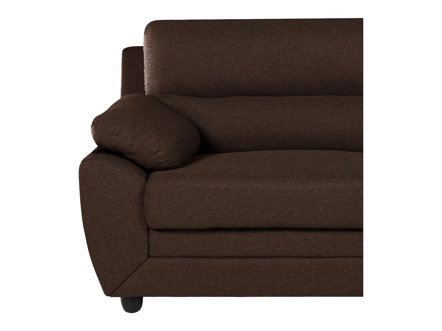 Vente-unique Sofá 3 lugares elegante em tecido Cor castanho - MANOA^ Sofá