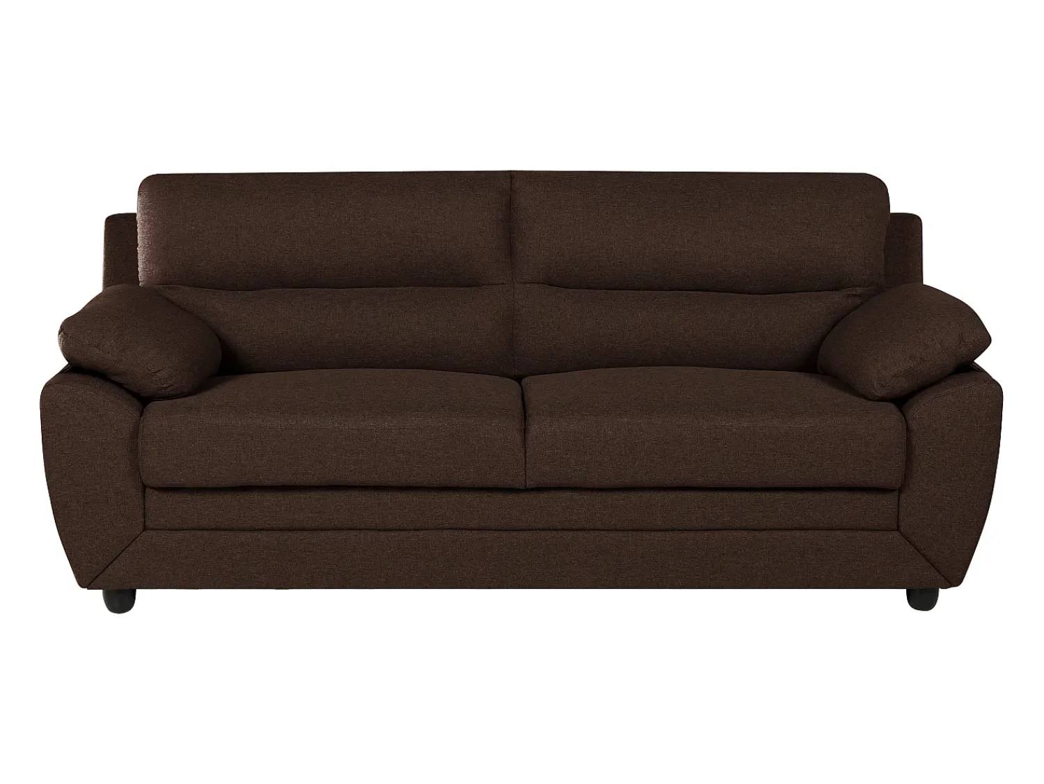 Vente-unique Sofá 3 lugares elegante em tecido Cor castanho - MANOA^ Sofá